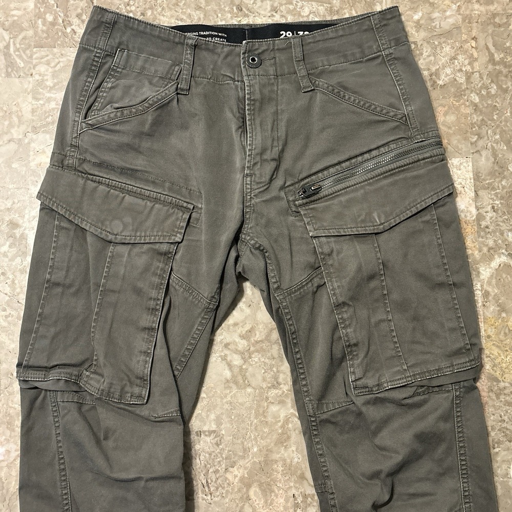G-Star Raw Rovic Zip 3D Cargo Tapered Pants Mens 29x32 (fits 30x30) Green Army